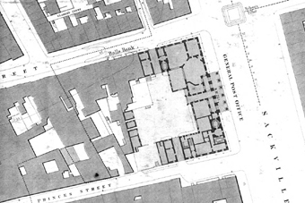 General Post Office Dublin 07 - Ordnance Survey (1864)